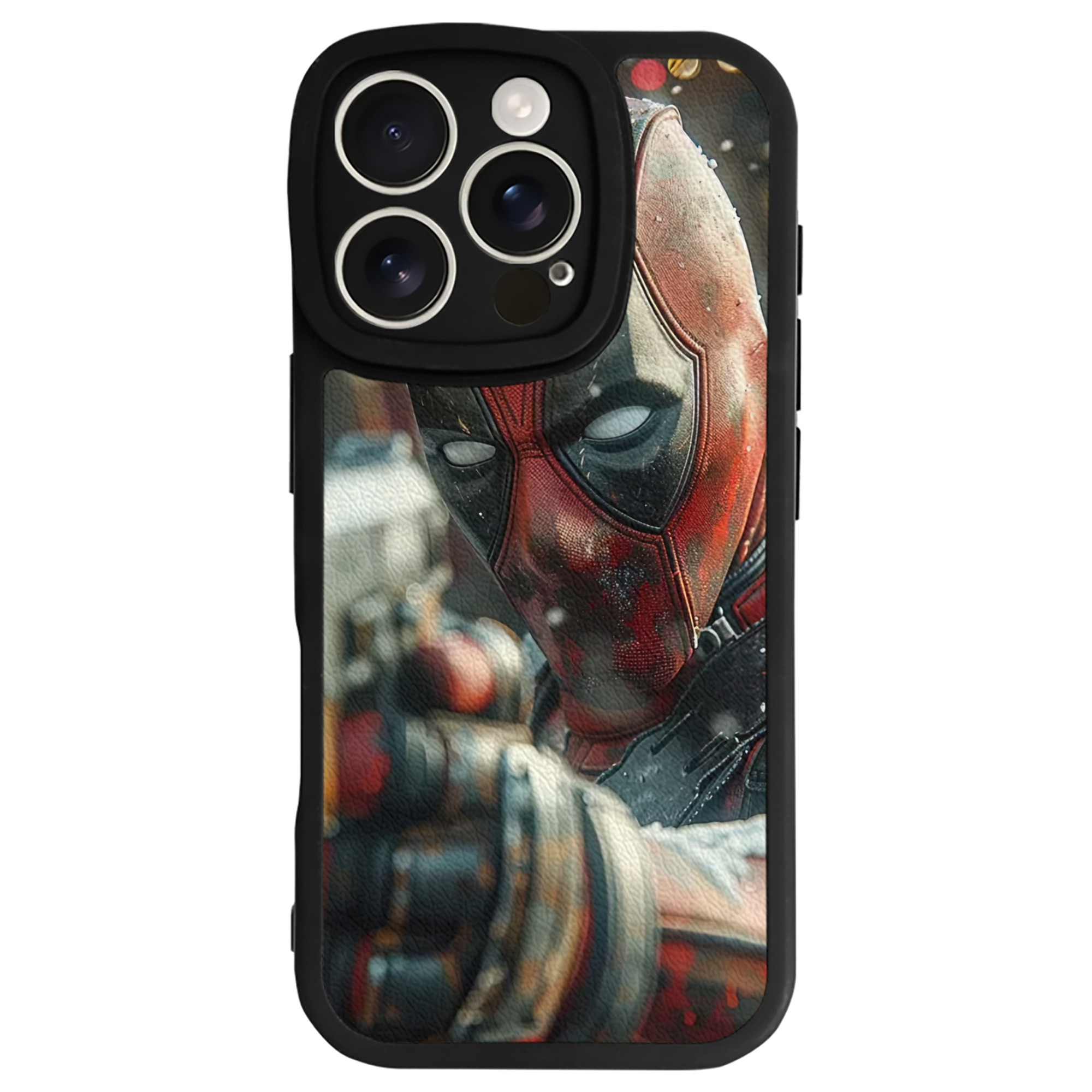 （画像用） Deadpool デッドプール 【iPhone 16シリーズ対応】シリコンスマホケース（レザー調） 材質：シリコン